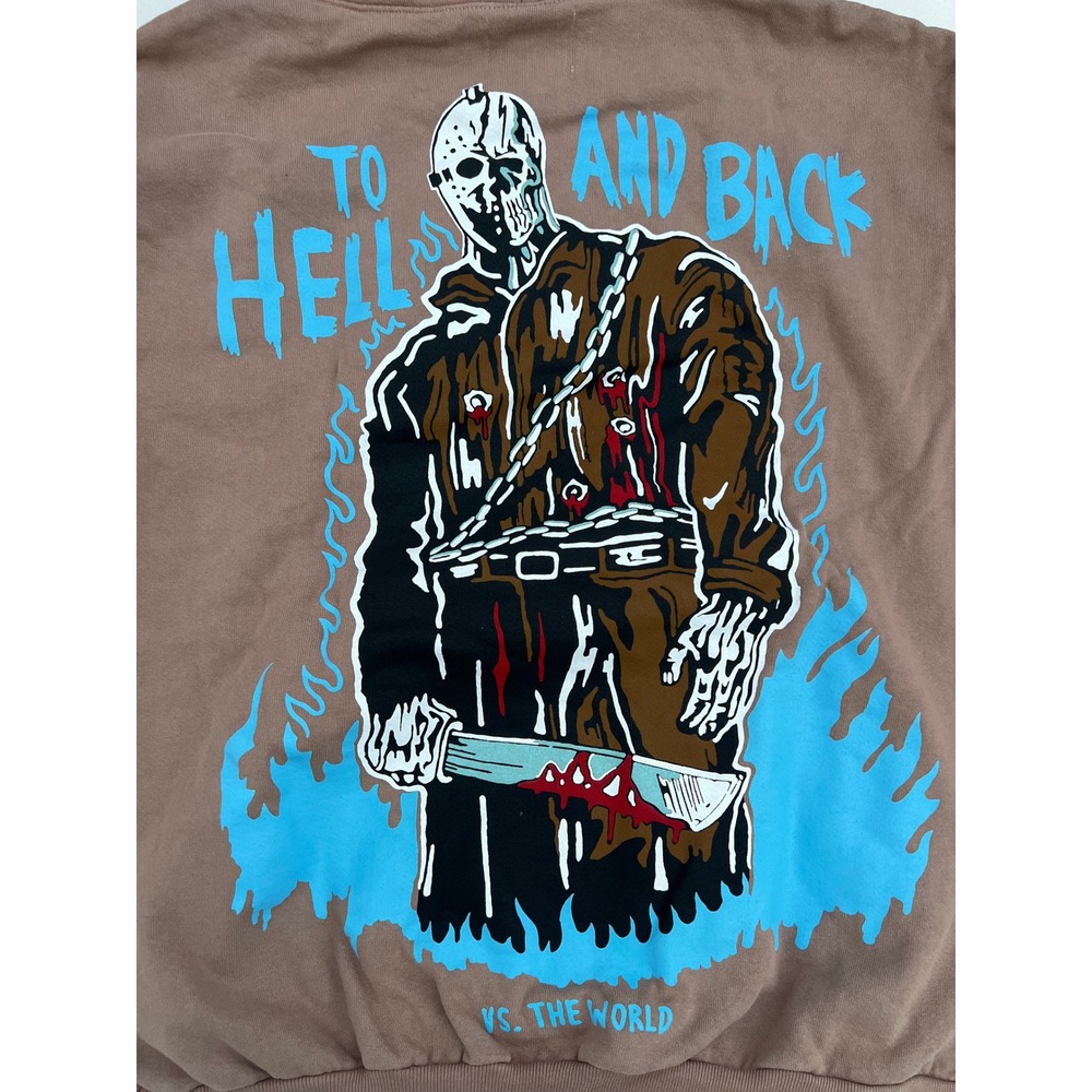 Warren Lotas Hoodie Medium To‎ Hell And Back Jason Graphic Pullover Sweatshirt